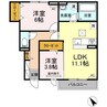 D-room東川口　B棟 2LDKの間取り