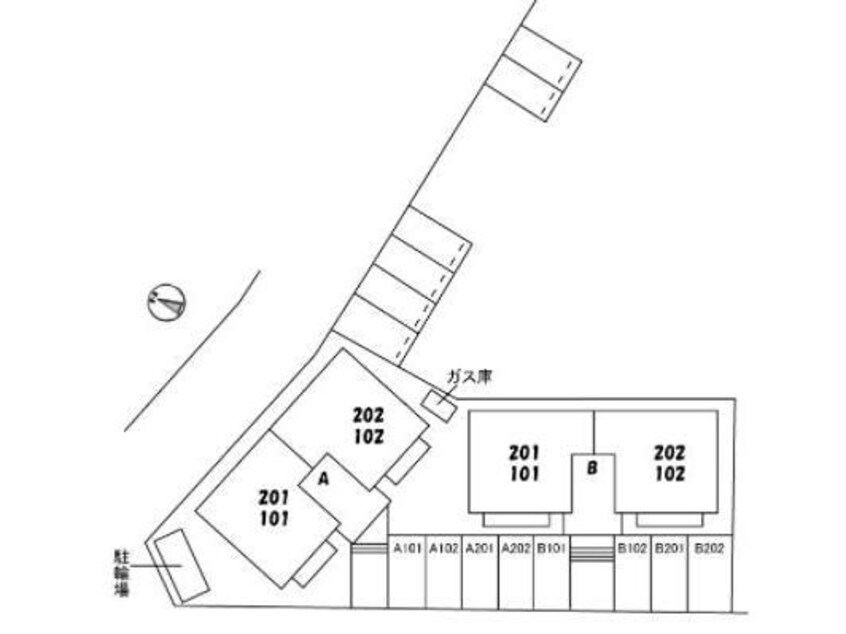 配置図 サンハイツ幕山　A棟