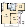 ローズタウン　3番館 2LDKの間取り