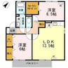 セジュールプルミエ　Ｂ棟 2LDKの間取り