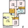 D-Residence　明治町 3LDKの間取り