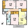 ロイヤルパレス引野　B棟 3DKの間取り