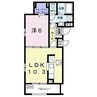 ラフィネ　ドゥ 1LDKの間取り