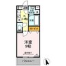 アプリシティ 1Kの間取り