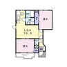 ファミール・ハイムB 2LDKの間取り