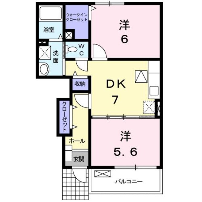 間取図 プラシードM　B棟