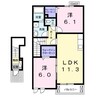 フォーシーズンズ 2LDKの間取り