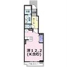 ボンジュルネⅢ 1Rの間取り