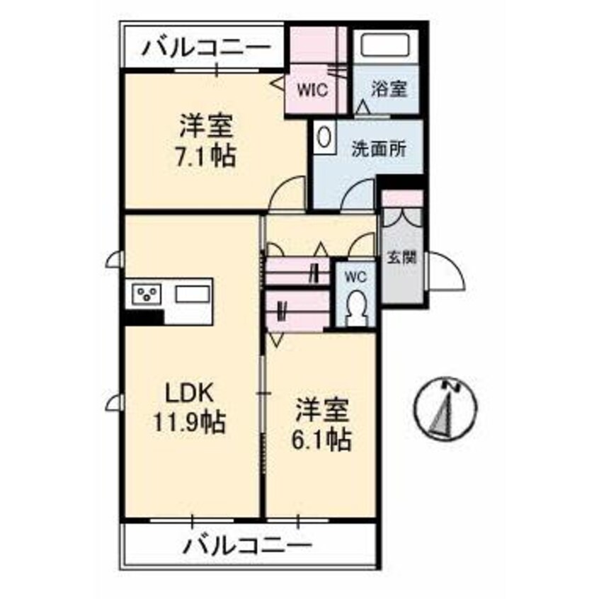 間取図 ゼディオン西深津