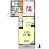 アイリス（大門） 1LDKの間取り