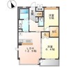 アリビオ（西新涯） 2LDKの間取り