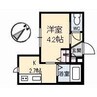 グランドベレオ明治町 1Kの間取り