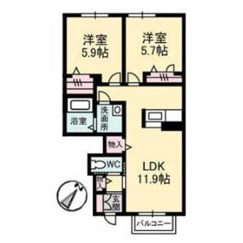 間取図 ガーデンズ多治米　Ｂ棟