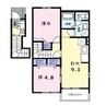 アップロードB 2DKの間取り