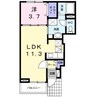メゾン　ボヌール 1LDKの間取り