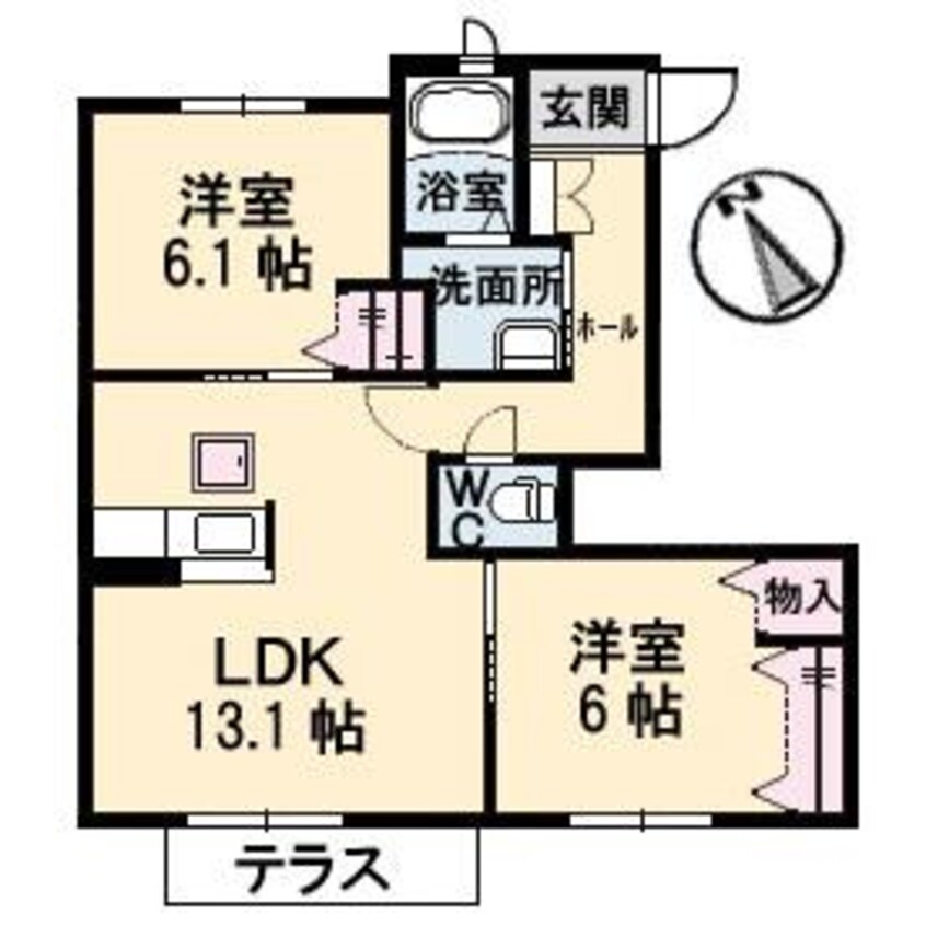 間取図 ヴィラ・ロトス　Ａ棟