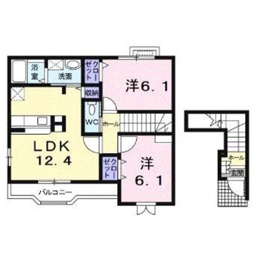 間取図 シャン.ド.フルールⅡＡ