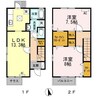 ローズコート新涯 2LDKの間取り