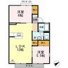 サニーハイツ（西新涯町） 2LDKの間取り