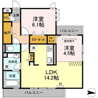 間取図 ブランノワール　ドゥ