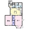 ラヴィング・ヴィラＡ 2DKの間取り