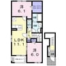 アベリア　Ａ 2LDKの間取り