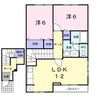 サンヒルズ　Ｂ 2LDKの間取り