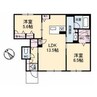 ソレアード（多治米） 2LDKの間取り