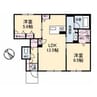 ソレアード（多治米） 2LDKの間取り