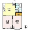 ハピネス春日　Ｂ棟 2DKの間取り