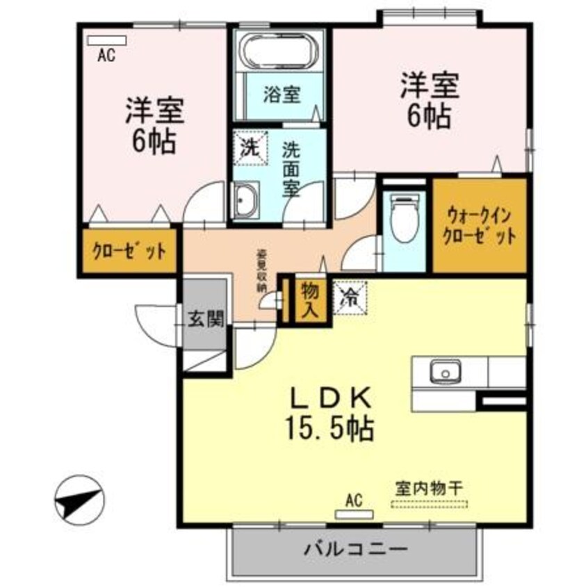 間取図 サザンウィンド新涯