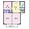 シティハイツ山田Ｃ 3DKの間取り