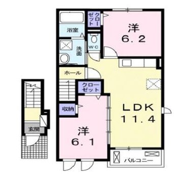 間取図 シエル　ブルー