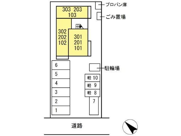 配置図 ヴィラ・シトラス沖野上Ⅰ