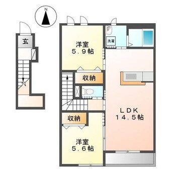 間取図 プリム・ローズ（神辺町上御領）