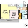 D-room内山Ⅱ 1LDKの間取り