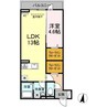 D-room霞町 1LDKの間取り