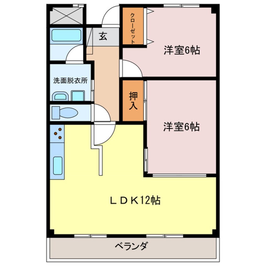 間取図 神辺中央マンション