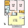 サンモール川口　Ｂ棟 2LDKの間取り