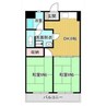 ミカドハイツ 2DKの間取り