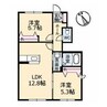 サンシャイン東川口　A棟 2LDKの間取り