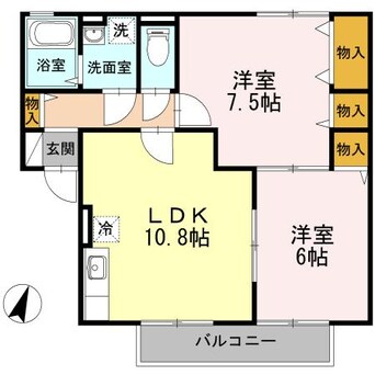 間取図 グリーンベルズ　Ａ棟