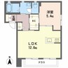 サザンコーポラスＣ棟 1LDKの間取り