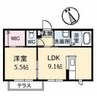 クレール藤　Ｂ棟 1LDKの間取り
