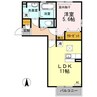 リヤンAJⅡ 1LDKの間取り