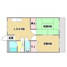グラミュール川南 2LDKの間取り