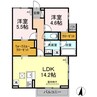 D-residence西町 2LDKの間取り
