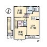 沢井手フラッツ 2LDKの間取り