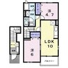 ヴィラ・ユニゾンＡ 2LDKの間取り