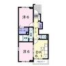 エスペランサＡ（箕島） 2DKの間取り